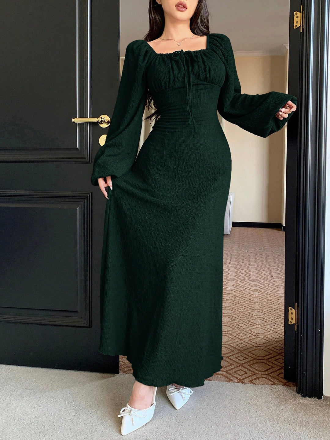 Rochie maxi SHEIN, verde