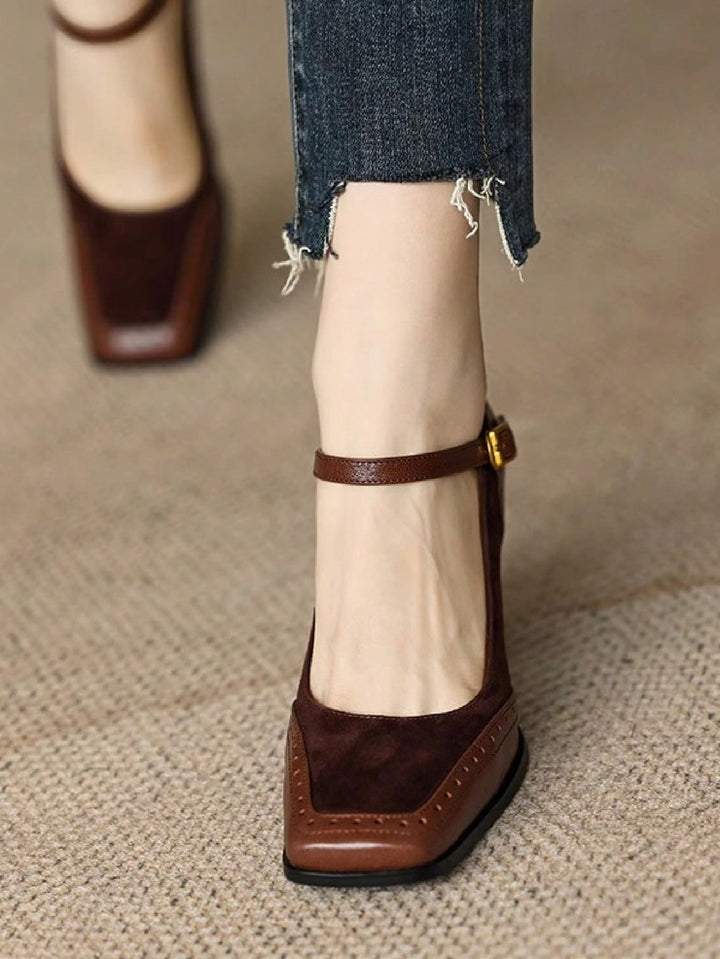 Pantofi cu toc SHEIN, maro