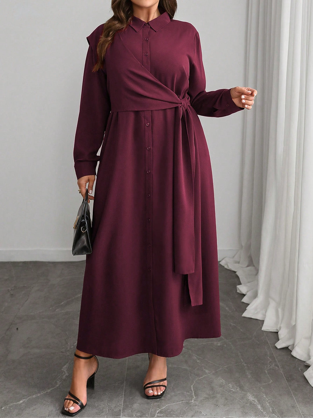 Rochie maxi SHEIN, vișiniu