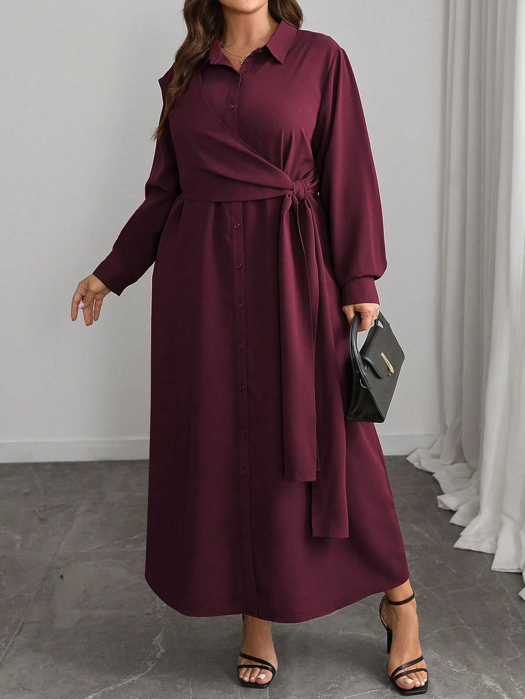 Rochie maxi SHEIN, vișiniu