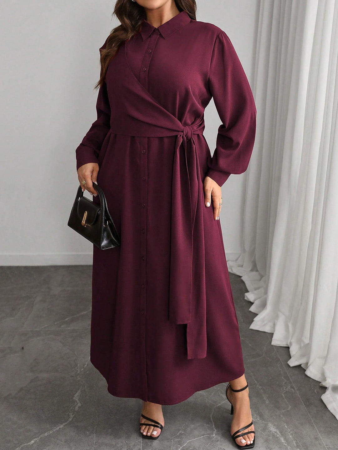 Rochie maxi SHEIN, vișiniu