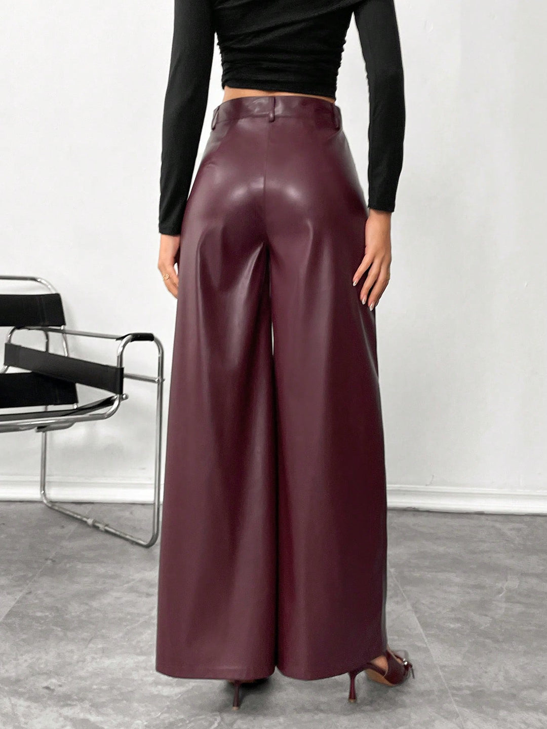 Pantaloni SHEIN, vișiniu