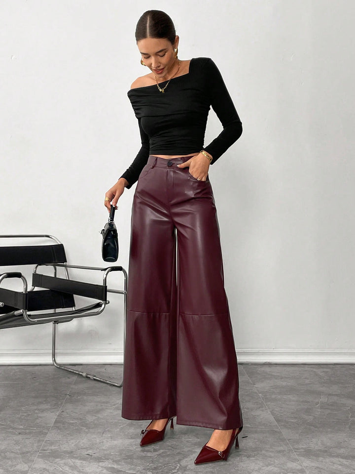 Pantaloni SHEIN, vișiniu
