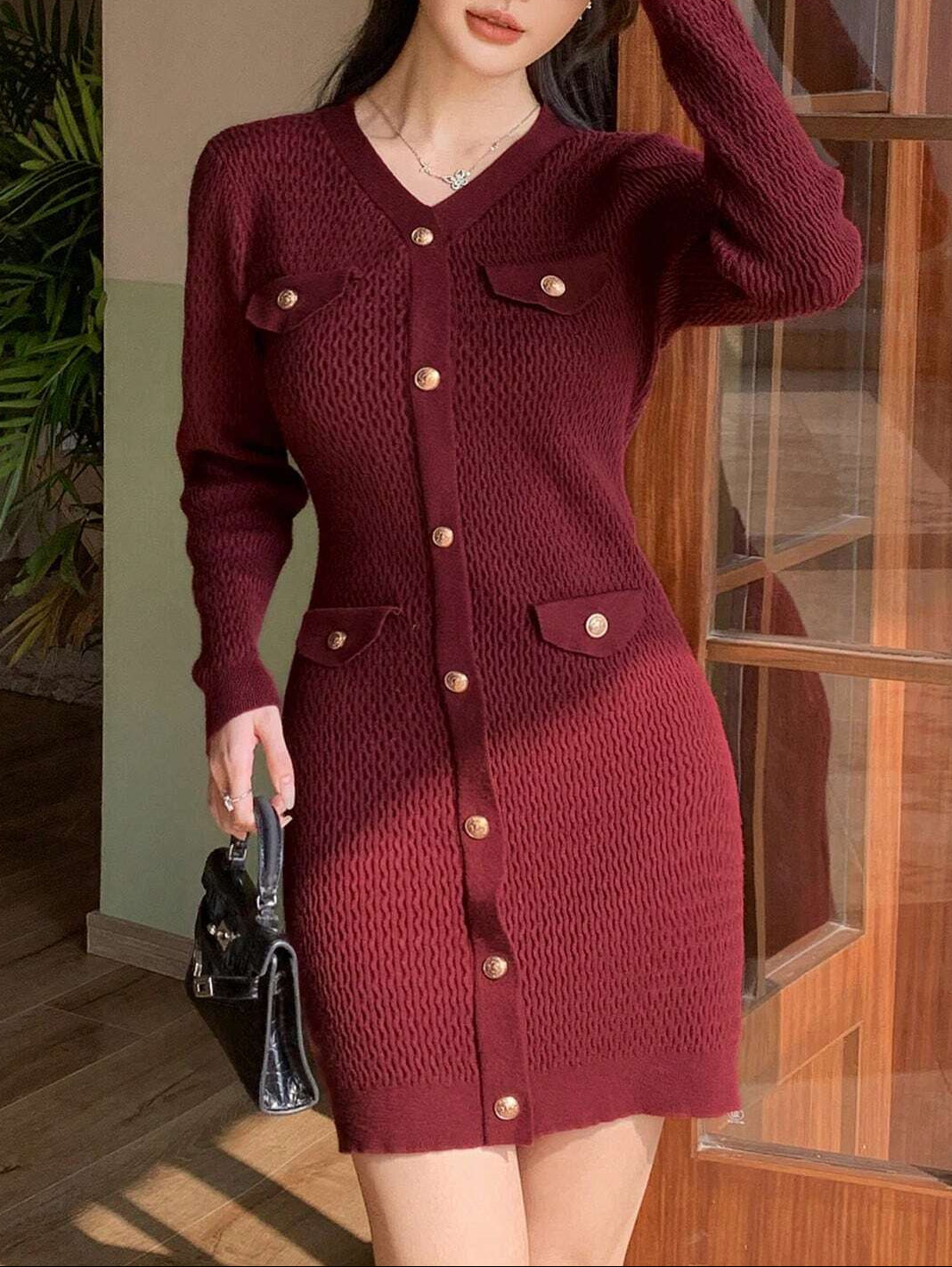 Rochie mini Shein, vișiniu