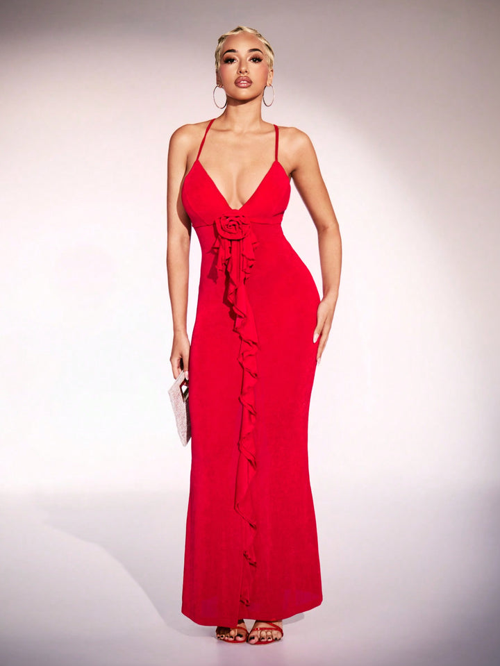 Rochie maxi SHEIN, roșu