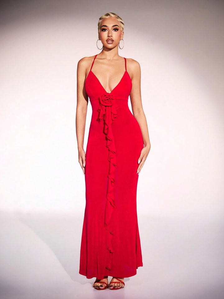 Rochie maxi SHEIN, roșu