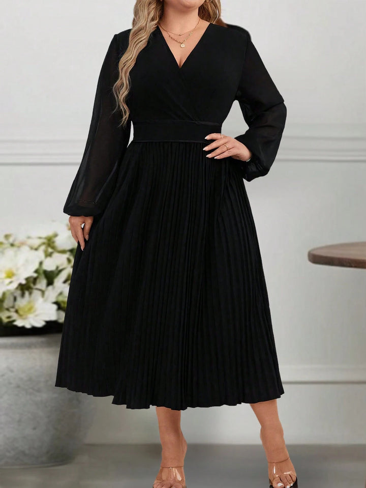 Shein Curve+ maxi ruha, fekete