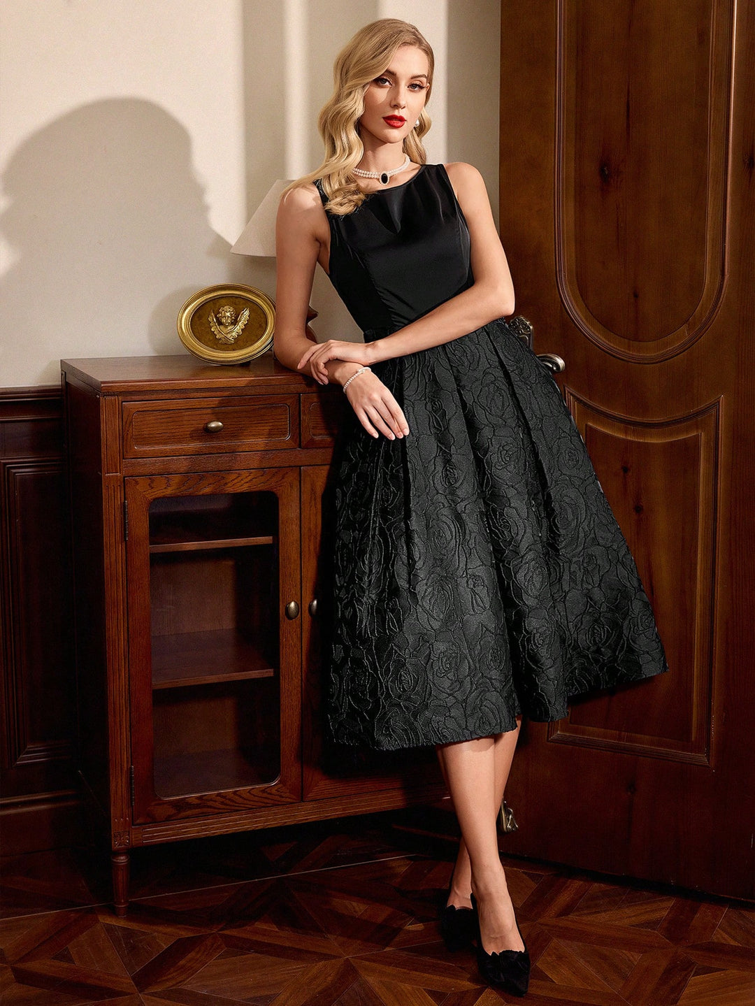 Rochie midi SHEIN, negru