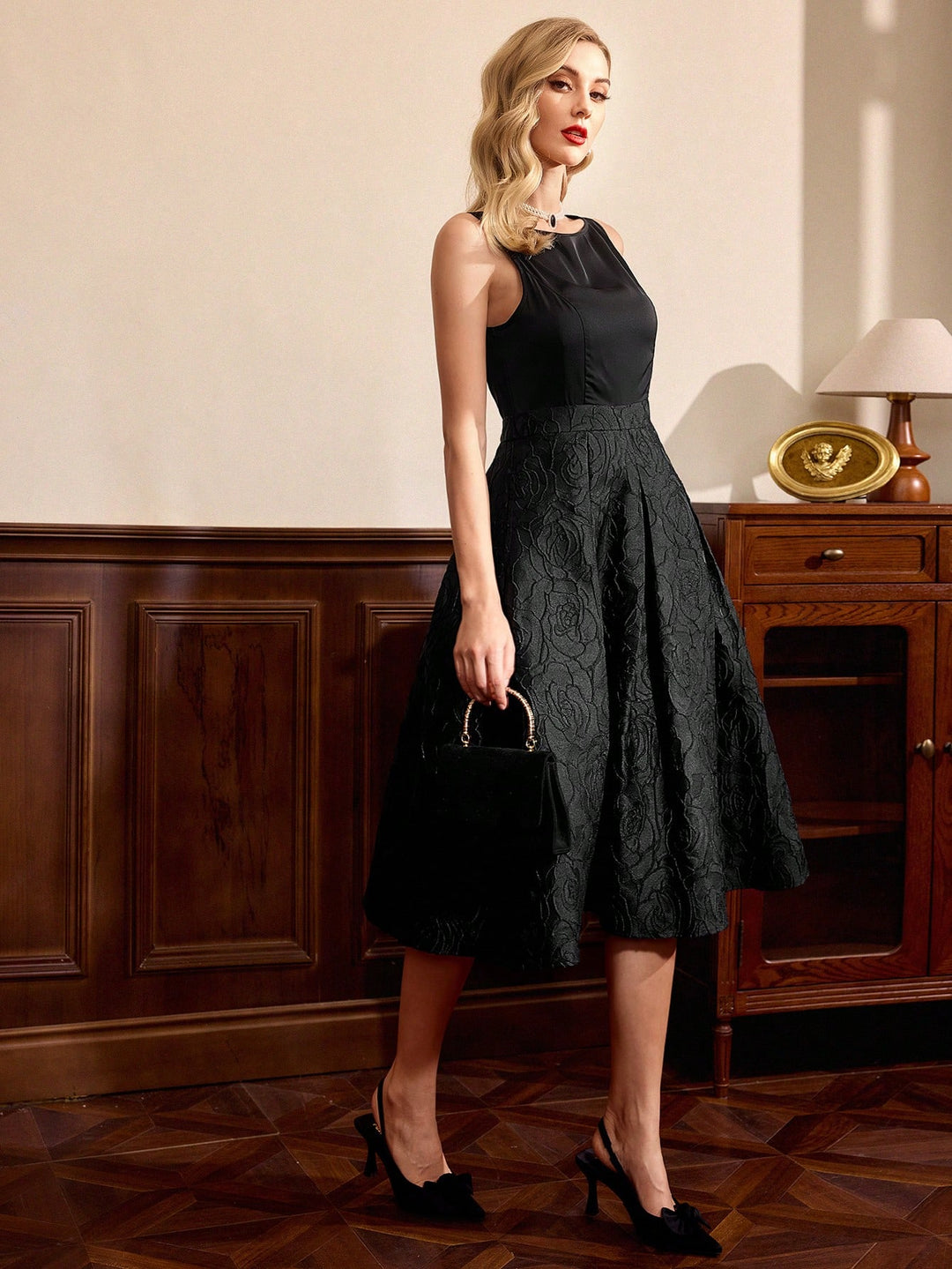 Rochie midi SHEIN, negru