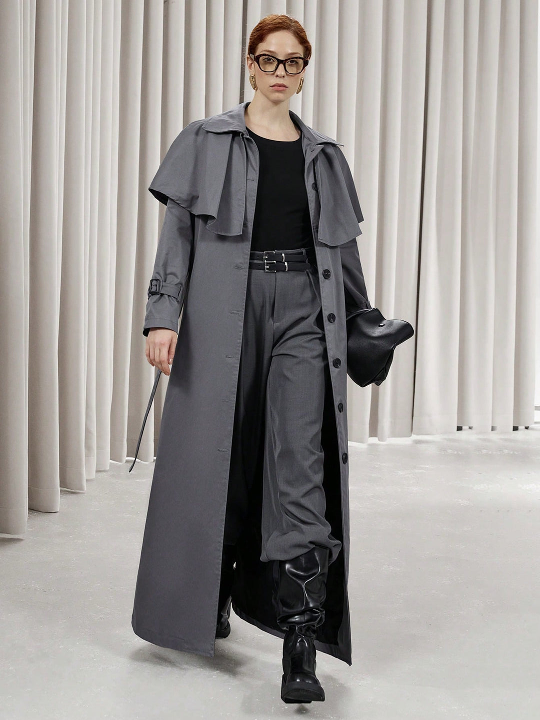 Trench SHEIN, gri