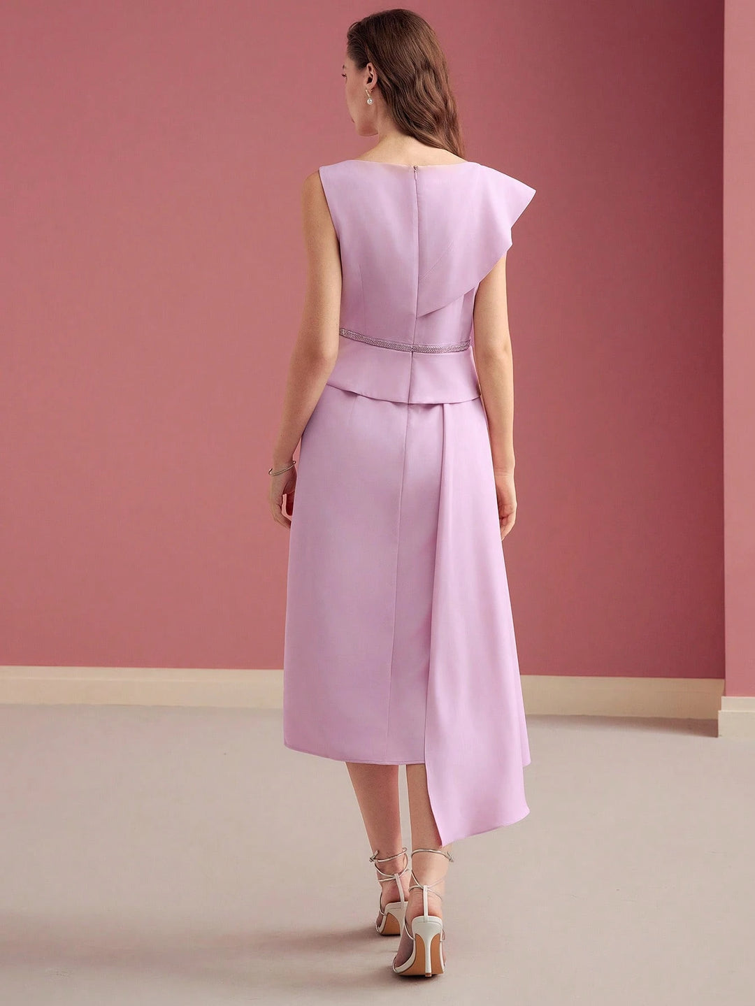 Rochie midi SHEIN, roz