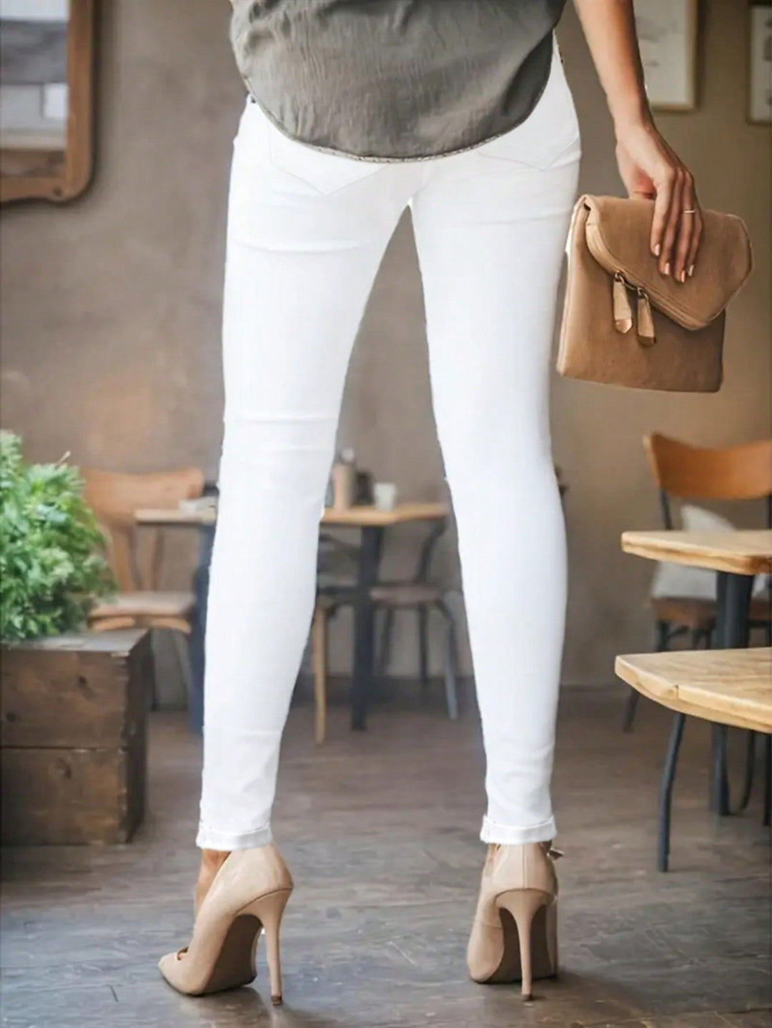 Jeans SHEIN, alb