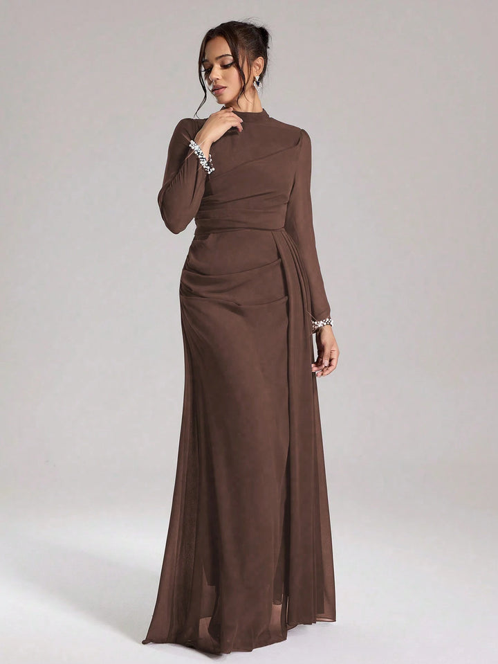 Rochie maxi SHEIN, maro