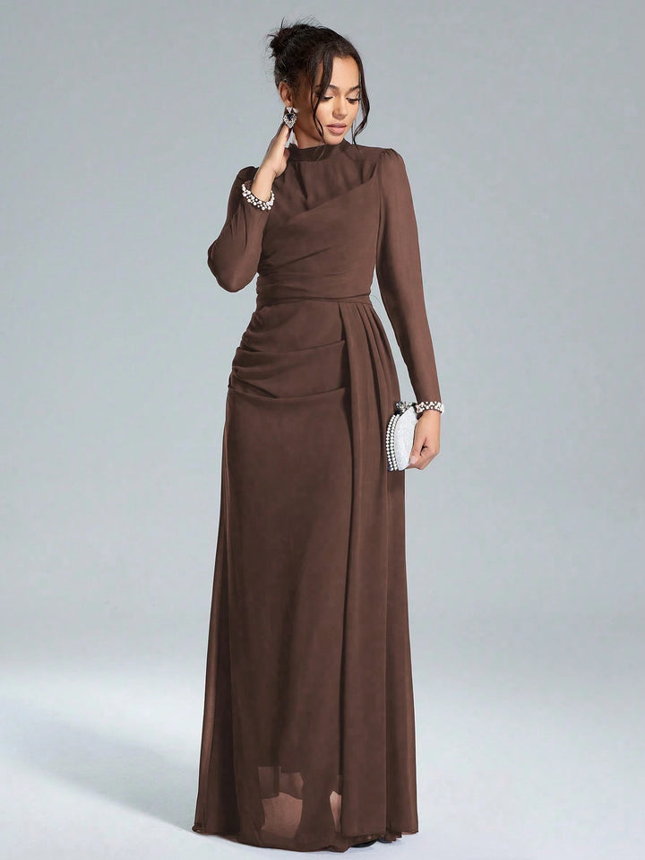 Rochie maxi SHEIN, maro
