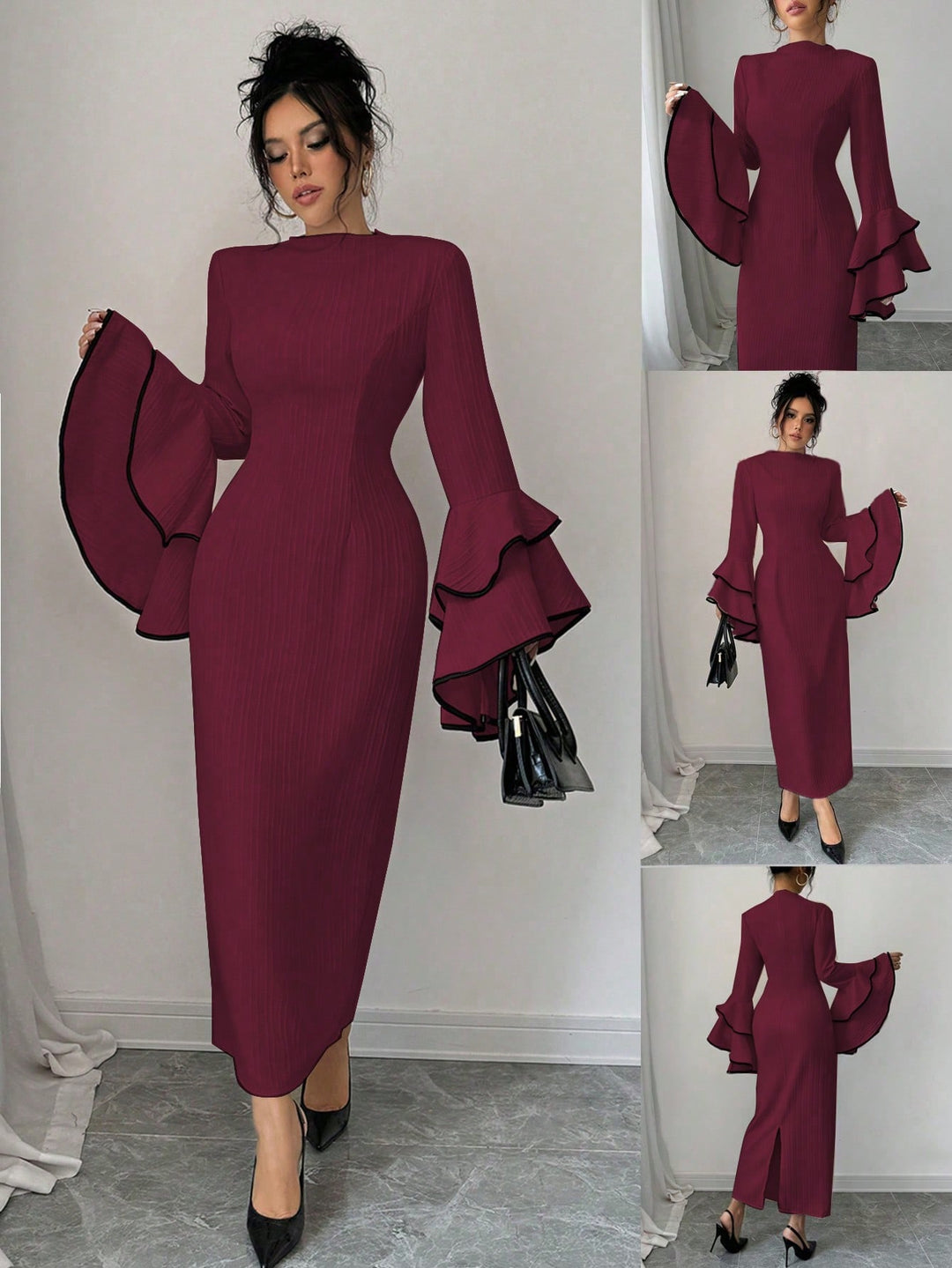 Rochie maxi SHEIN, vișiniu