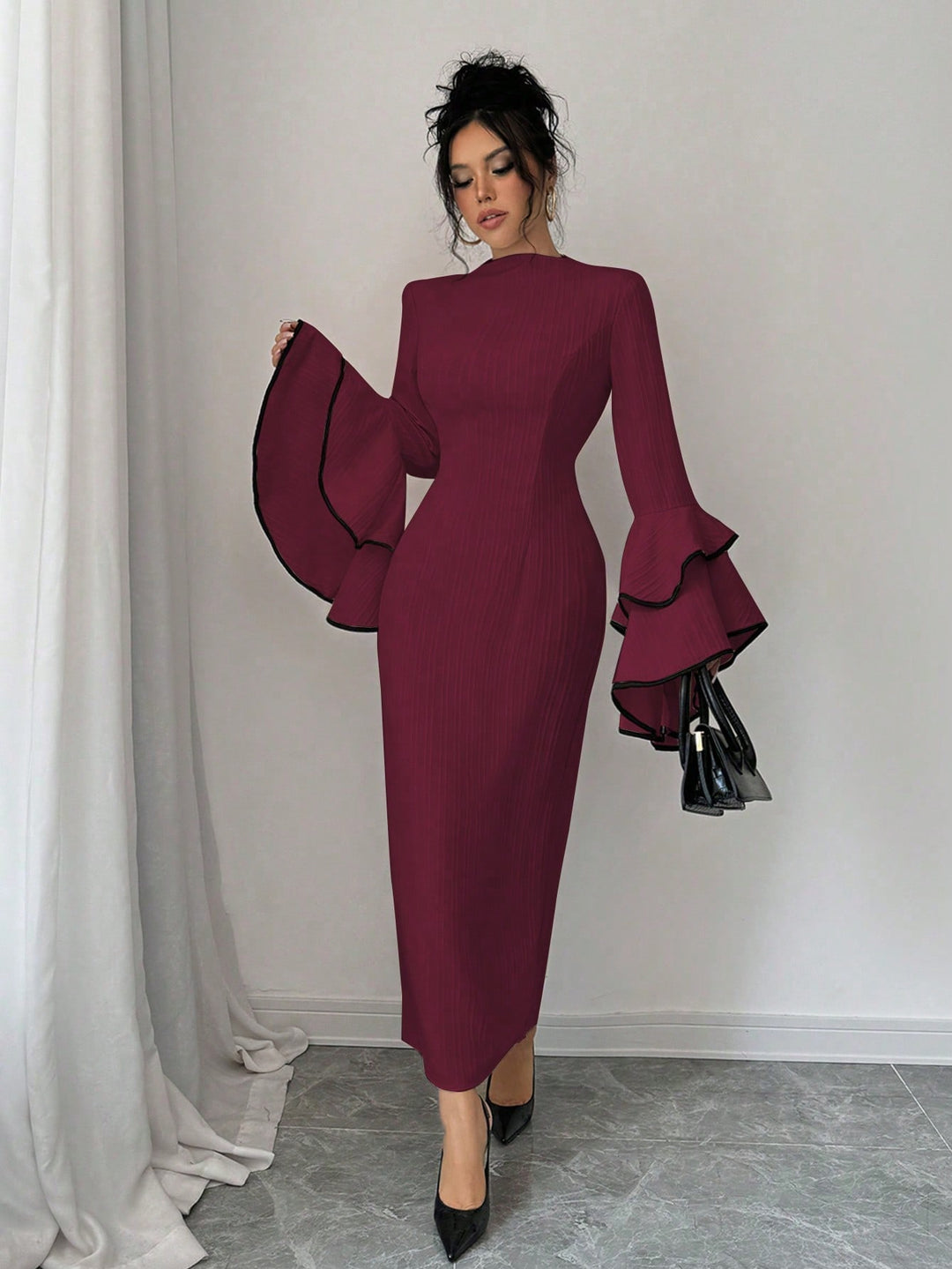 Rochie maxi SHEIN, vișiniu