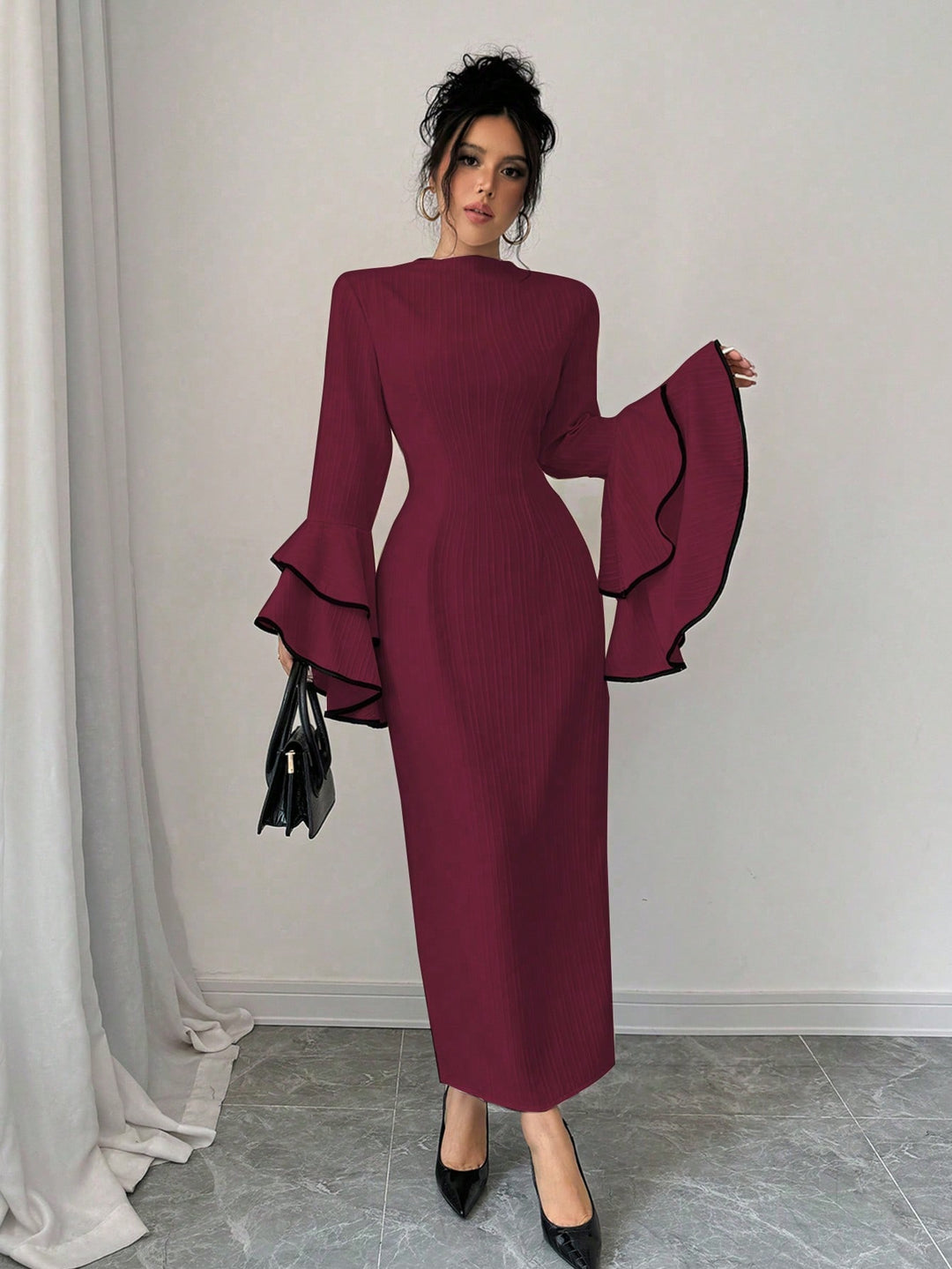 Rochie maxi SHEIN, vișiniu