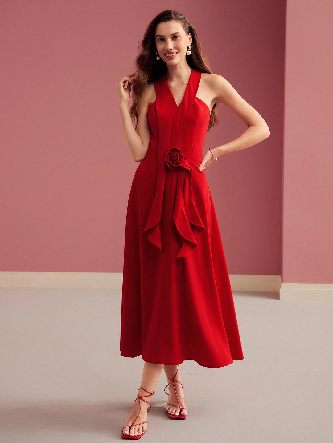 Rochie maxi SHEIN, roșu