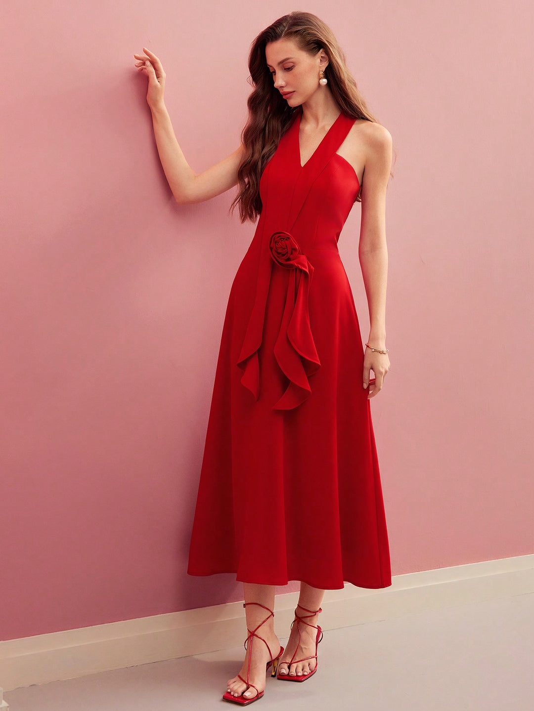 Rochie maxi SHEIN, roșu