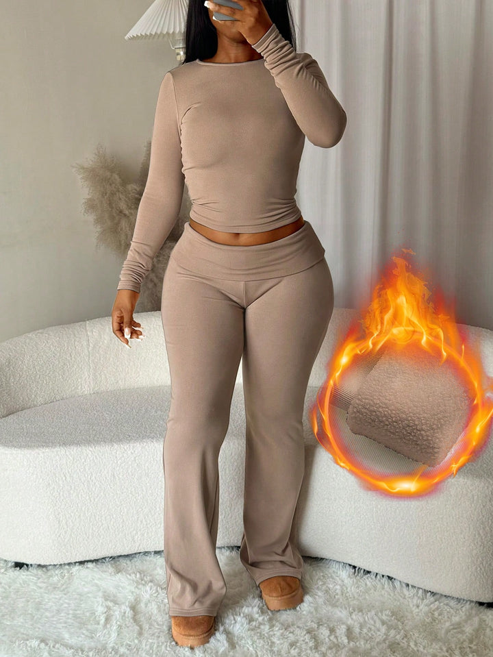 Pantaloni SHEIN, maro