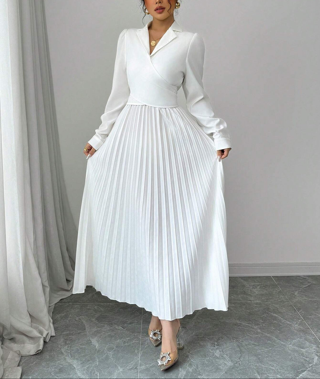 Rochie maxi SHEIN, alb