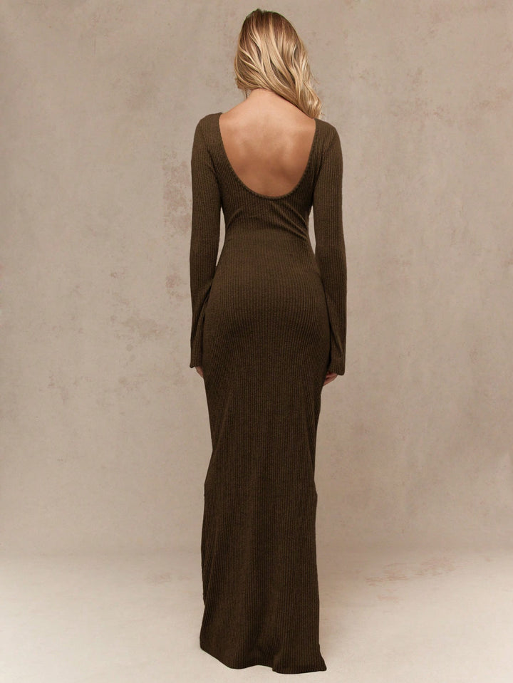 Rochie maxi SHEIN, maro