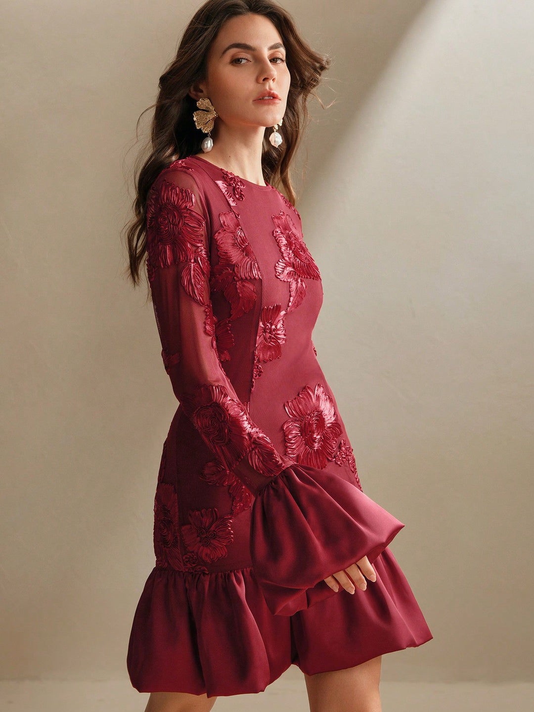 Rochie scurtă SHEIN, vișiniu