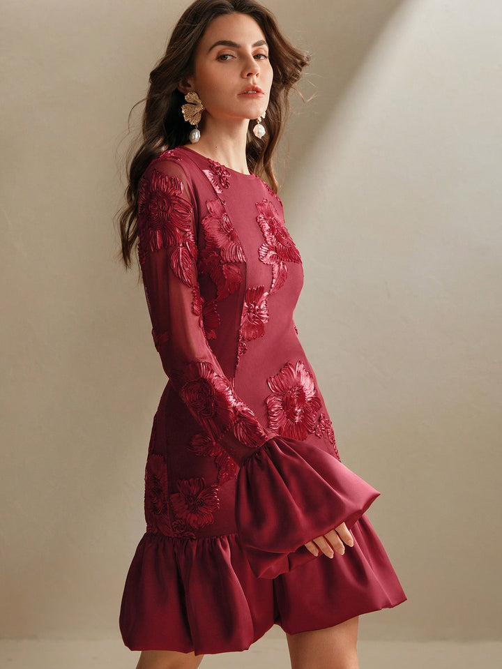Rochie scurtă SHEIN, vișiniu