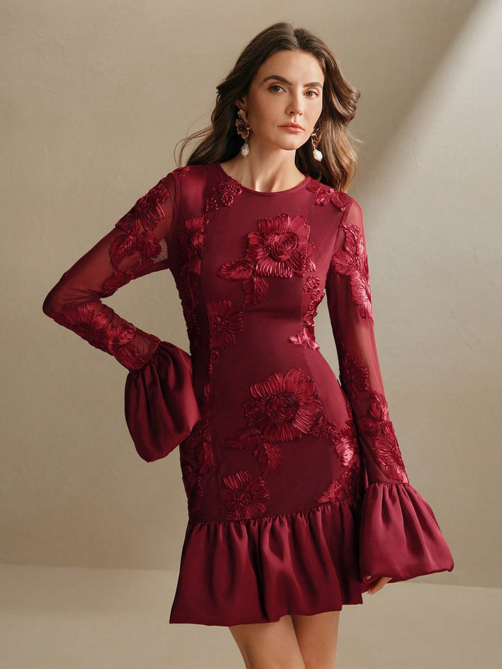 Rochie scurtă SHEIN, vișiniu