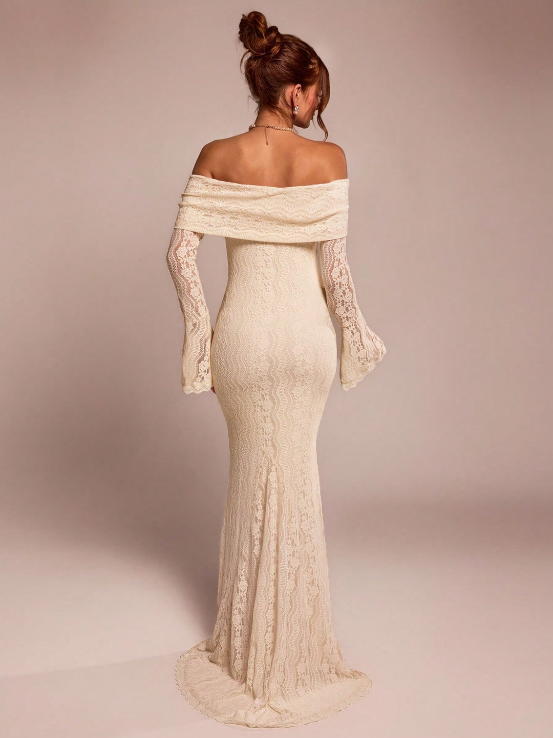 Rochie maxi SHEIN, crem