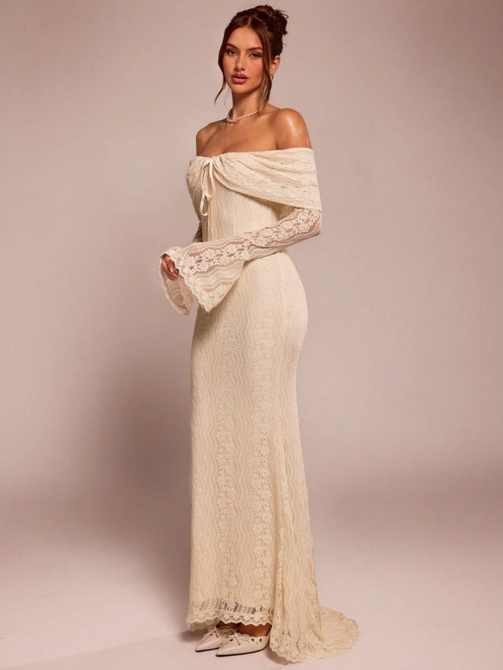 Rochie maxi SHEIN, crem