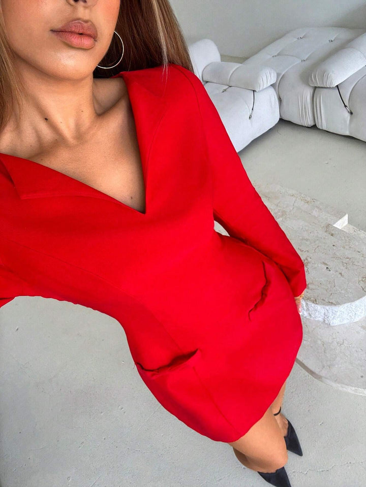 SHEIN mini ruha, piros