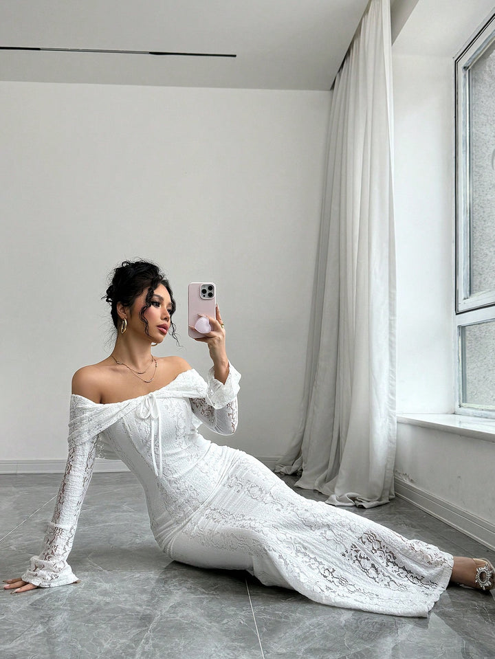 Rochie maxi SHEIN, alb