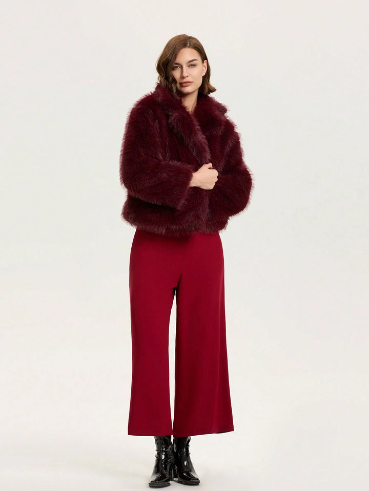 Pantaloni SHEIN, vișiniu