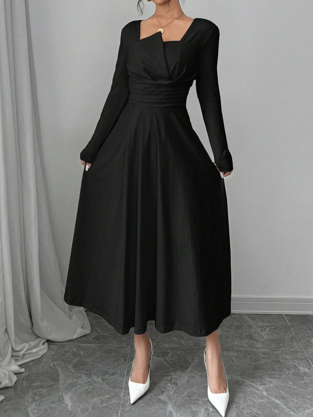 Rochie midi SHEIN, negru