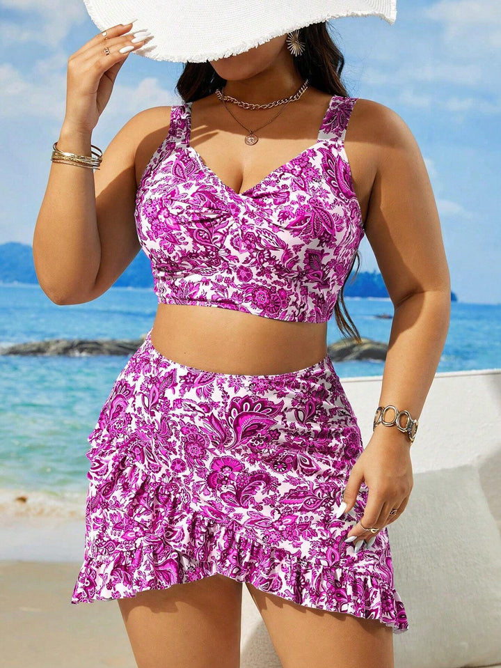 Set costum de baie SHEIN, mix culori