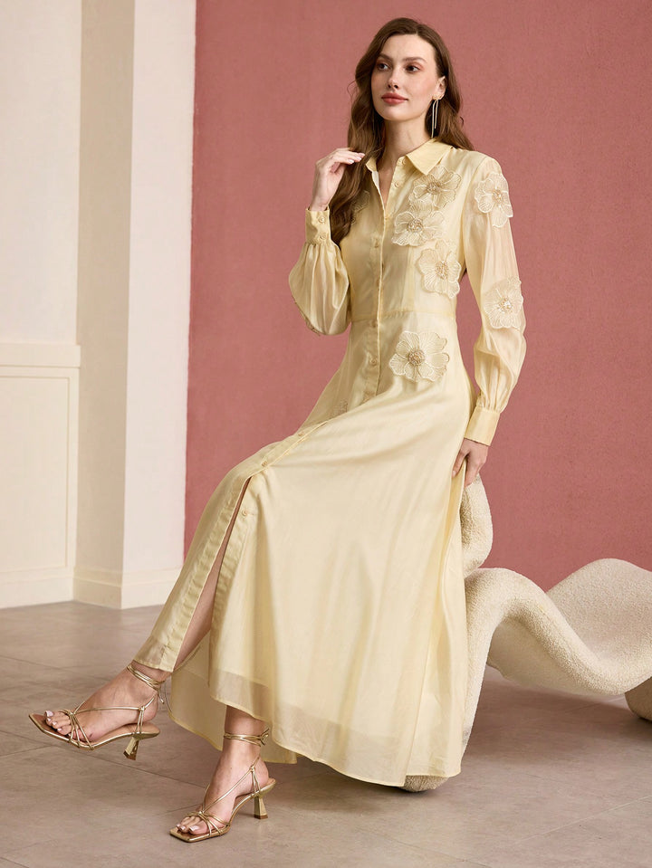 Rochie maxi SHEIN, galben