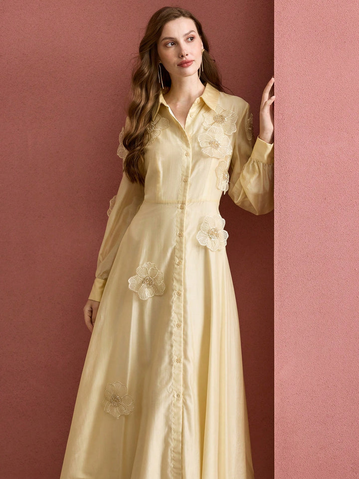 Rochie maxi SHEIN, galben