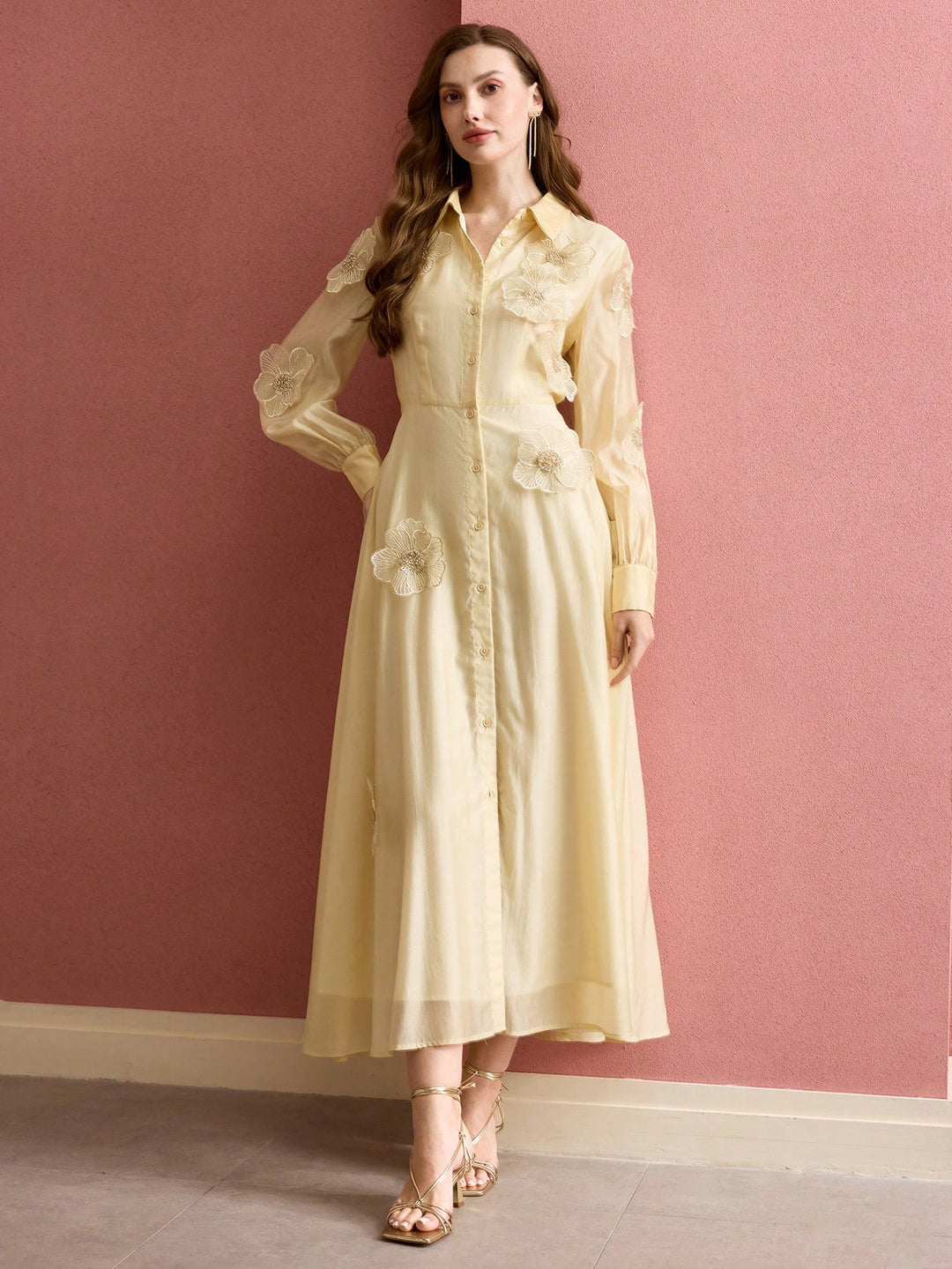 Rochie maxi SHEIN, galben