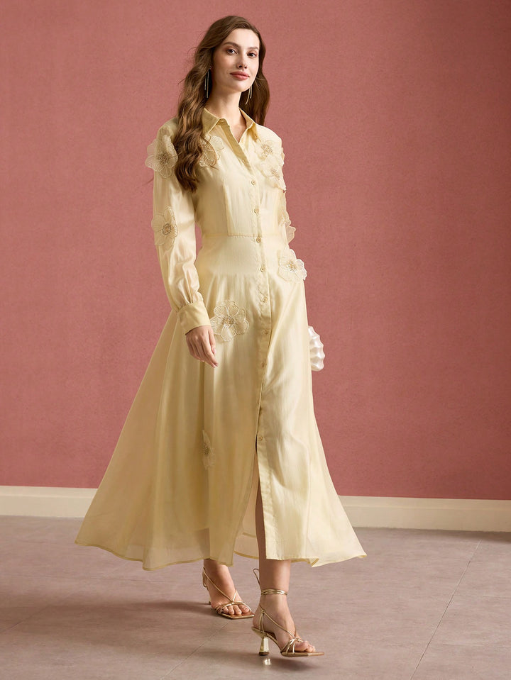 Rochie maxi SHEIN, galben