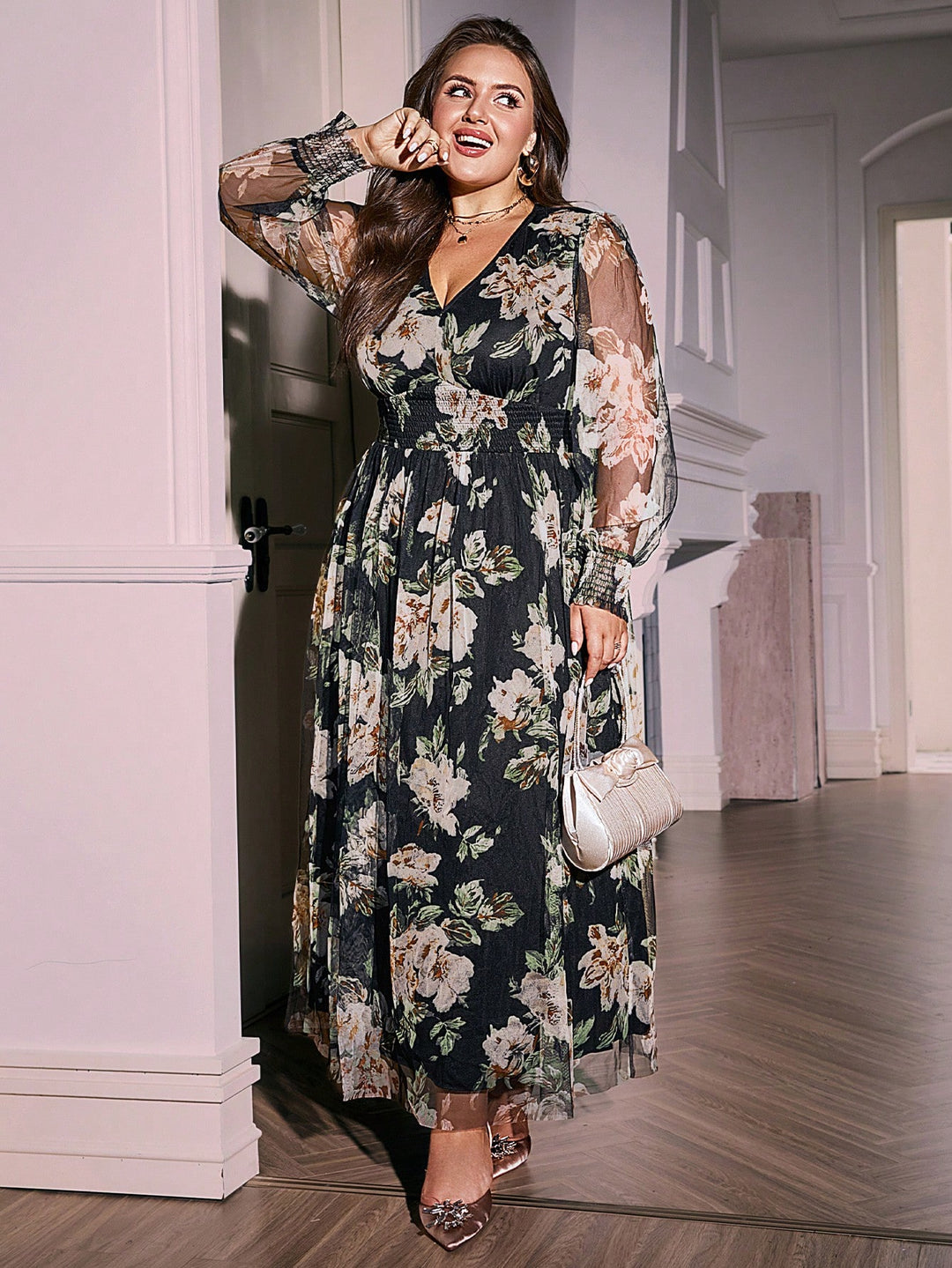 Rochie maxi SHEIN, mix culori