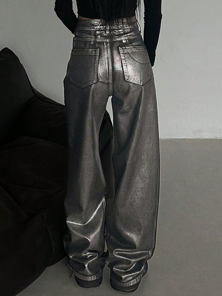 Jeans SHEIN, argintiu