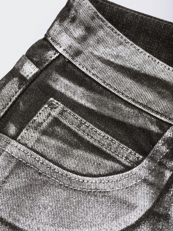 Jeans SHEIN, argintiu