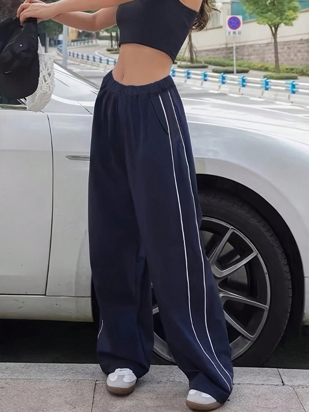 Pantaloni SHEIN, albastru