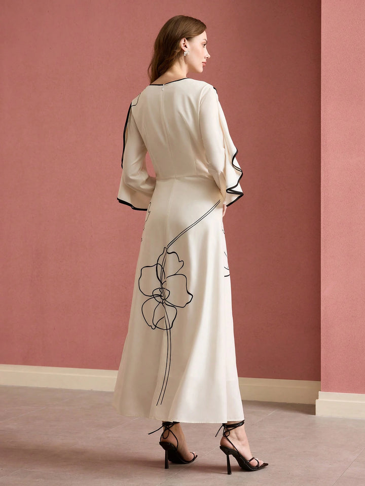 Rochie maxi SHEIN, crem