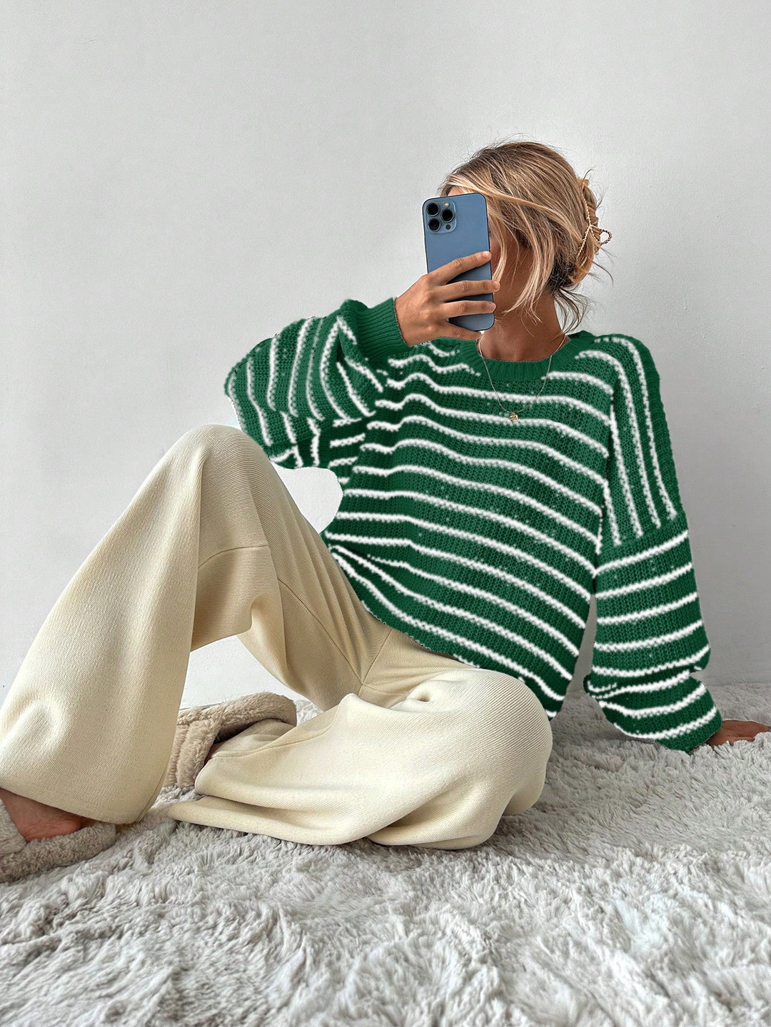 Pulover SHEIN, verde
