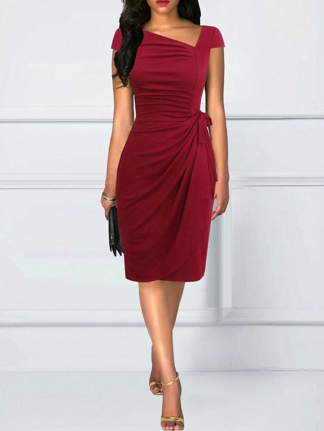Rochie midi SHEIN, vișiniu