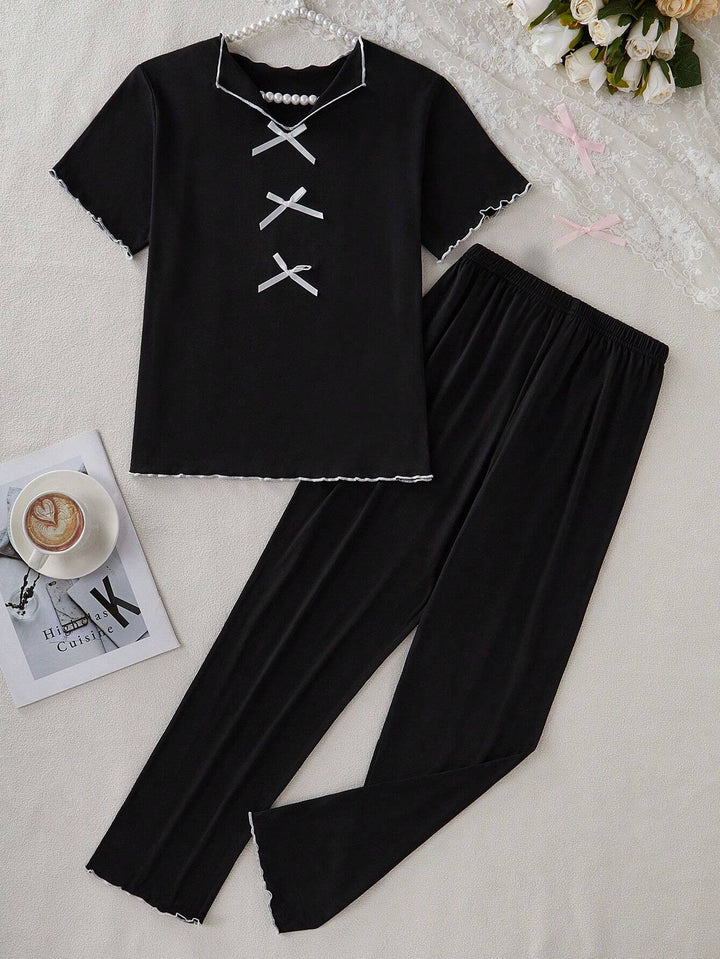 Compleu pijamale SHEIN, negru