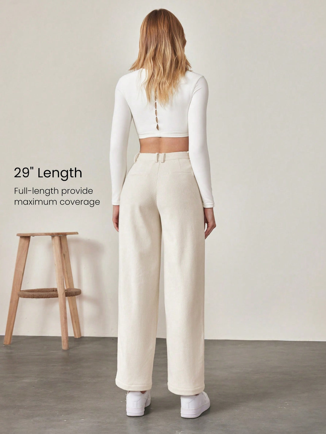 Pantaloni SHEIN, alb