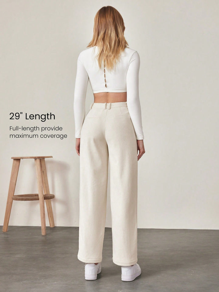 Pantaloni SHEIN, alb